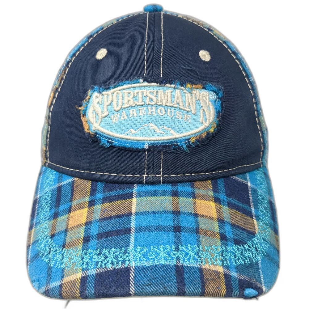 Outdoor Cap Baseball Cap Blue One Size Plaid Sportsmans Warehouse Strapback Hat